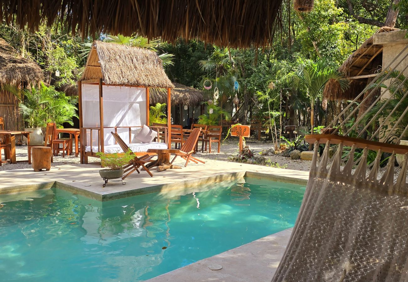 Alquiler por habitaciones en Tulum - Habitación Familiar doble - Hotel Kin Tulum